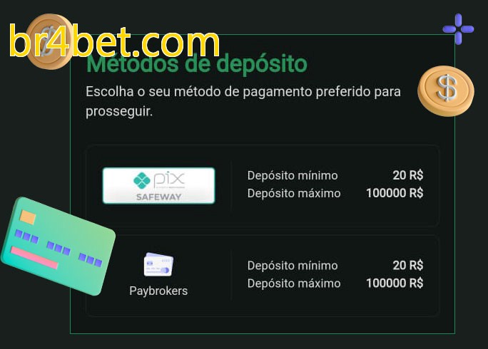 O cassino br4bet.combet oferece uma grande variedade de métodos de pagamento